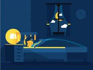 睡前图矢量