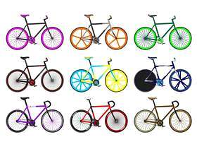Fixie自行车 矢量