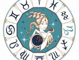 The Capricorn astrological sign as a beautiful girl.