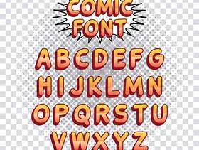 漫画字体字母流行艺术
