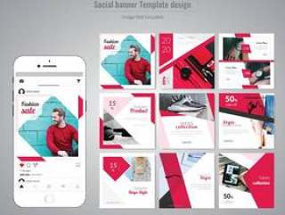 Red Fashion Social Media Post Template