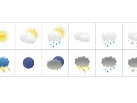 天气气候图标——psd分层素材