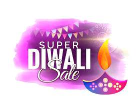 diwali销售，并提供创意diya促销设计