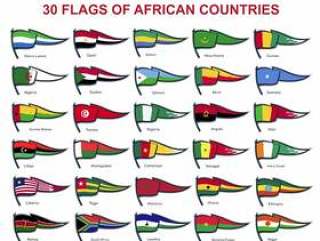 30个非洲国家的国旗