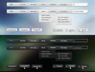 网页导航条PSD素材