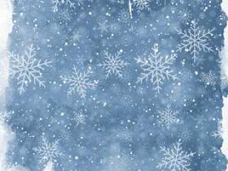 水彩雪花背景