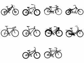  自行车图标矢量