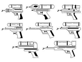 一套水枪图标