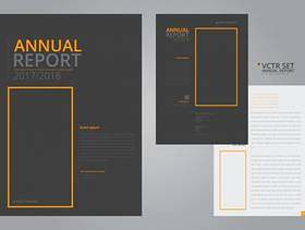 年度报告典雅的几何平面设计模板