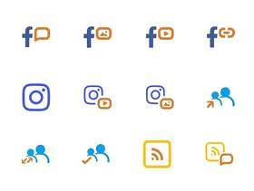 社交媒体和分类图标