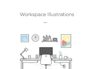 高级工作区插图，工作区插图工具包的独特集合