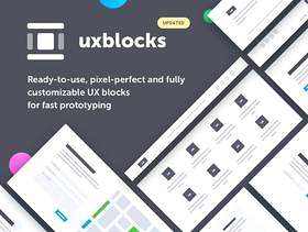 用于快速原型制作的中保真线框模块和智能组件。，UXBlocks