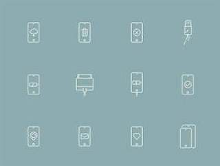 37 枚 iPhone 状态和元素图标
