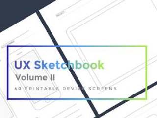 40 Sketch的可打印设备屏幕，UX Sketchbook第2卷