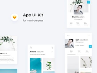 一套20多个UI元素，用于多用途。，App UI Kit 001