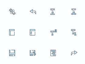 40 枚文本编辑器元素图标