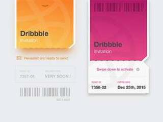 Dribbble Invitation Ticket