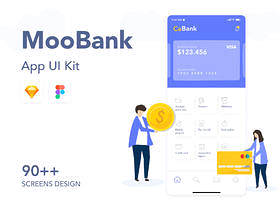 银行，金融和加密钱包应用UI工具包，MooBank UI工具包