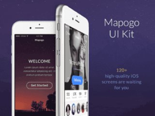 带有120+ iOS屏幕的高级用户界面工具包，Mapogo UI工具包