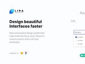 用于Sketch和Figma的清洁现代UI设计系统，Lira Design System