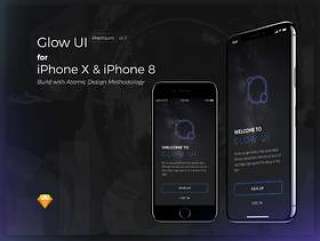 专为iPhone 8和X.，Glow UI设计的高级UI工具包