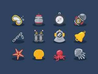 Sea Elements Icons
