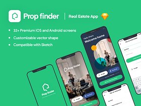 具有32个屏幕的Prop Finder高级iOS应用UI工具包，Prop Finder iOS高级应用