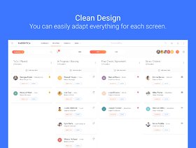 非常干净的设计和结构。易于定制。，多用途看板待办事项板（CRM，ERP，CMS）