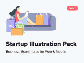 适用于初创公司的高质量Web和移动插图包，Startup Illustration Pack Vol。 1