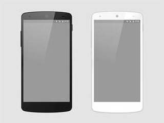 Nexus 5 Black & White Mockup