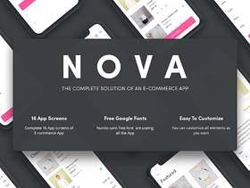电子商务XD兼容App iOS UI Kit Nova电子商务UI套件（含XD源文件）