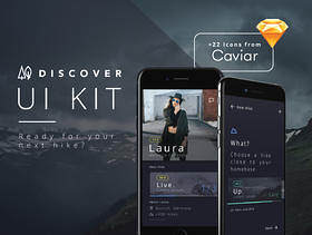 27 Caviar，Discover UI Kit的高级iOS屏幕和22个图标