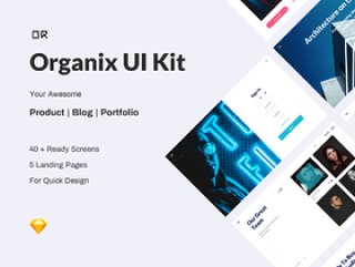 用于Sketch的Organix UI工具包，Organix UI模板