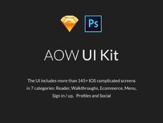 AOW用户界面套件包含145个高品质iOS 9屏幕