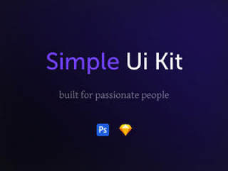 用于Sketch＆Photoshop，简单的UI工具包的现代和简约UI工具包