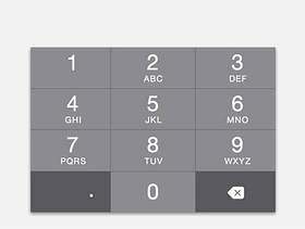 iOS 8 黑色数字键盘