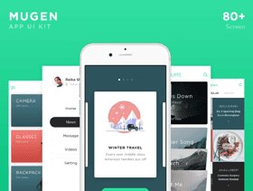 在Sketch＆Adobe XD，Mugen iOS UI Kit中设计的80+ iOS移动应用UI工具包