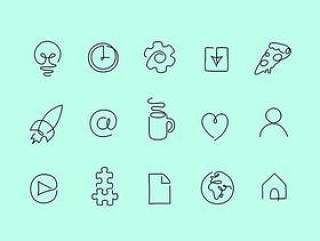 One Line Icons