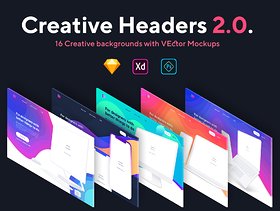 网站标题和模型2.0，Creative Headers 2.0