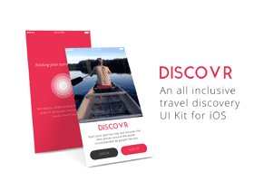 在Sketch，Discovr UI Kit中设计的易于使用的iOS UI套件