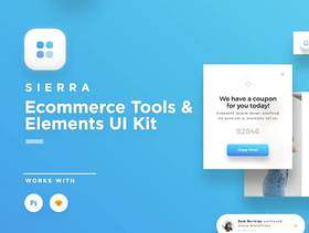 用于Sketch和Photoshop的电子商务Web工具和元素UI工具包。，Sierra Web UI Kit