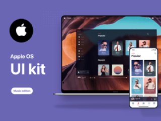适用于Sketch，Music OS Future UI Kit的Apple OS Future UI Kit音乐版