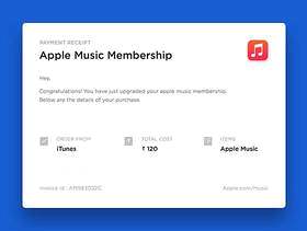 Apple Music 邮件票据