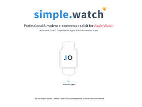 适用于Apple手表应用程序Simple.Watch的现代电子商务UI工具包