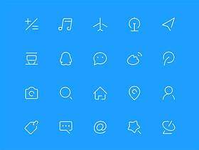 2 像素社交图标