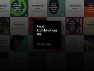34优秀的字体组合模板，Font Combinations Kit