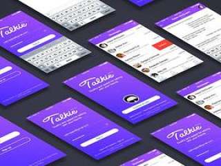 Talkie Messenger iOS App UI