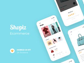 适用于iPhone X.，Shopiz UI Kit的完美电子商务UI工具包