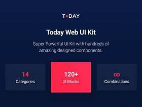 超强功能UI套件，包含数百种令人惊叹的设计组件。，今日Web UI套件