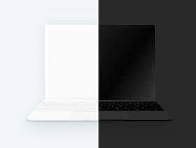 Macbook 简约黑白模型